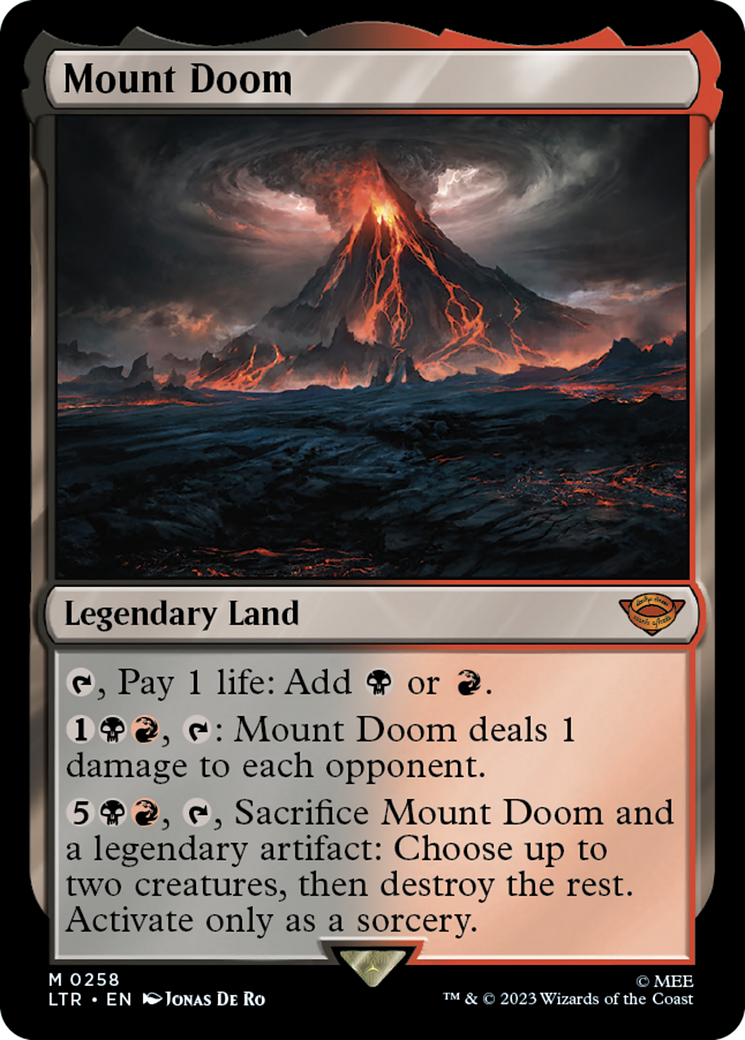 MAGIC: THE GATHERING - Mount Doom (LTR-258) - The Lord of the Rings: Tales of Middle-earth Foil