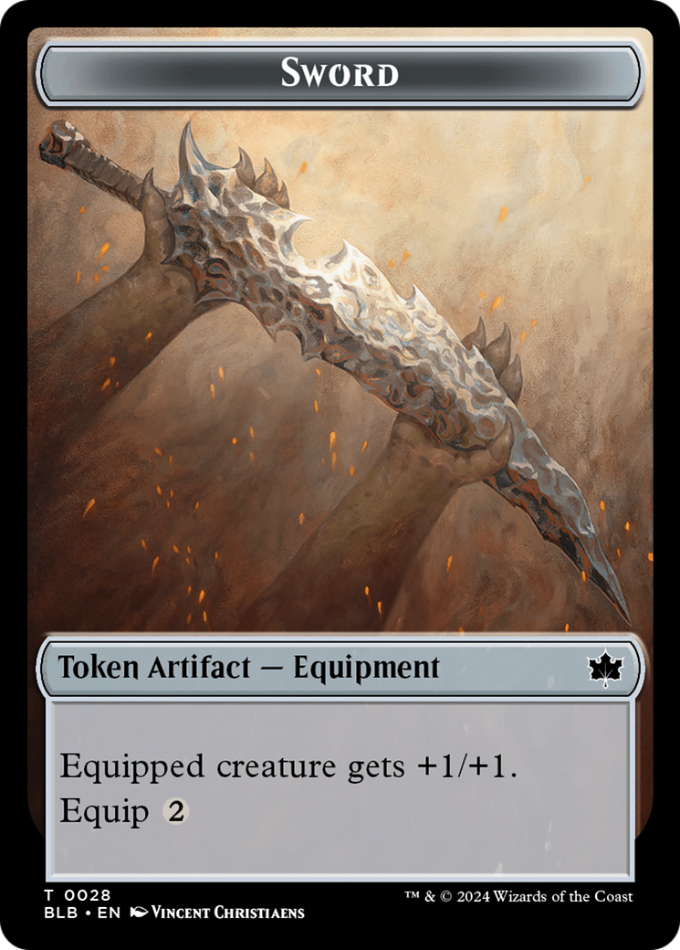 MAGIC: THE GATHERING - Sword Token (BLB-028) - Bloomburrow Tokens