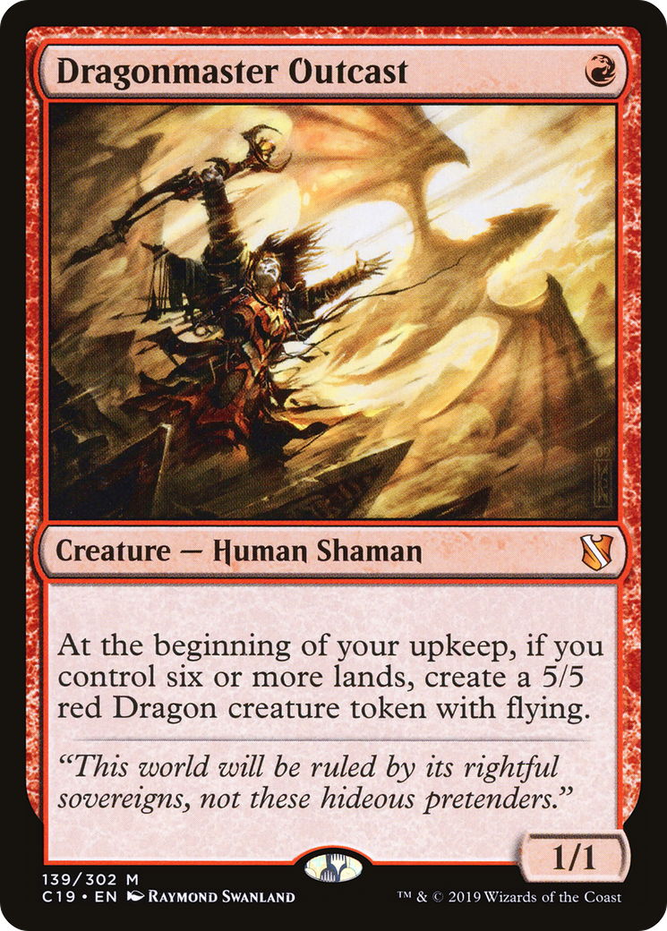 MAGIC: THE GATHERING - Dragonmaster Outcast (C19-139) - Commander 2019