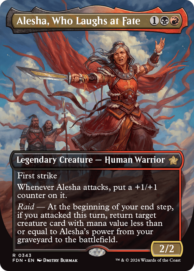 MAGIC: THE GATHERING - Alesha, Who Laughs at Fate (Borderless) (FDN-343) - Foundations