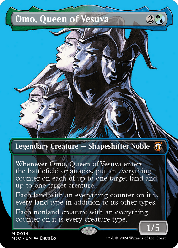 MAGIC: THE GATHERING - Omo, Queen of Vesuva (Borderless) (M3C-014) - Modern Horizons 3 Commander Foil