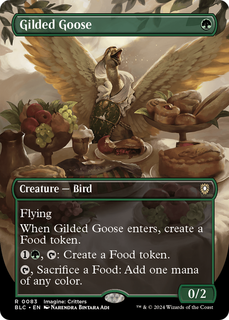 MAGIC: THE GATHERING - Gilded Goose (Borderless) (BLC-083) - Bloomburrow Commander Foil