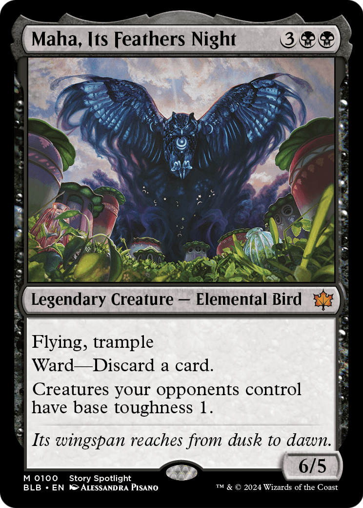 MAGIC: THE GATHERING - Maha, Its Feather Night (BLB-100) - Bloomburrow Foil