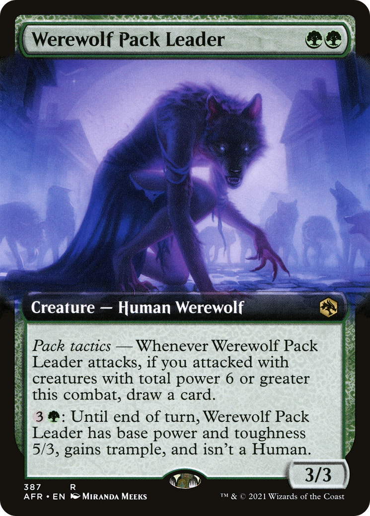 MAGIC: THE GATHERING - Werewolf Pack Leader (Extended Art) (AFR-387) - Adventures in the Forgotten Realms: (Extended Art) Foil