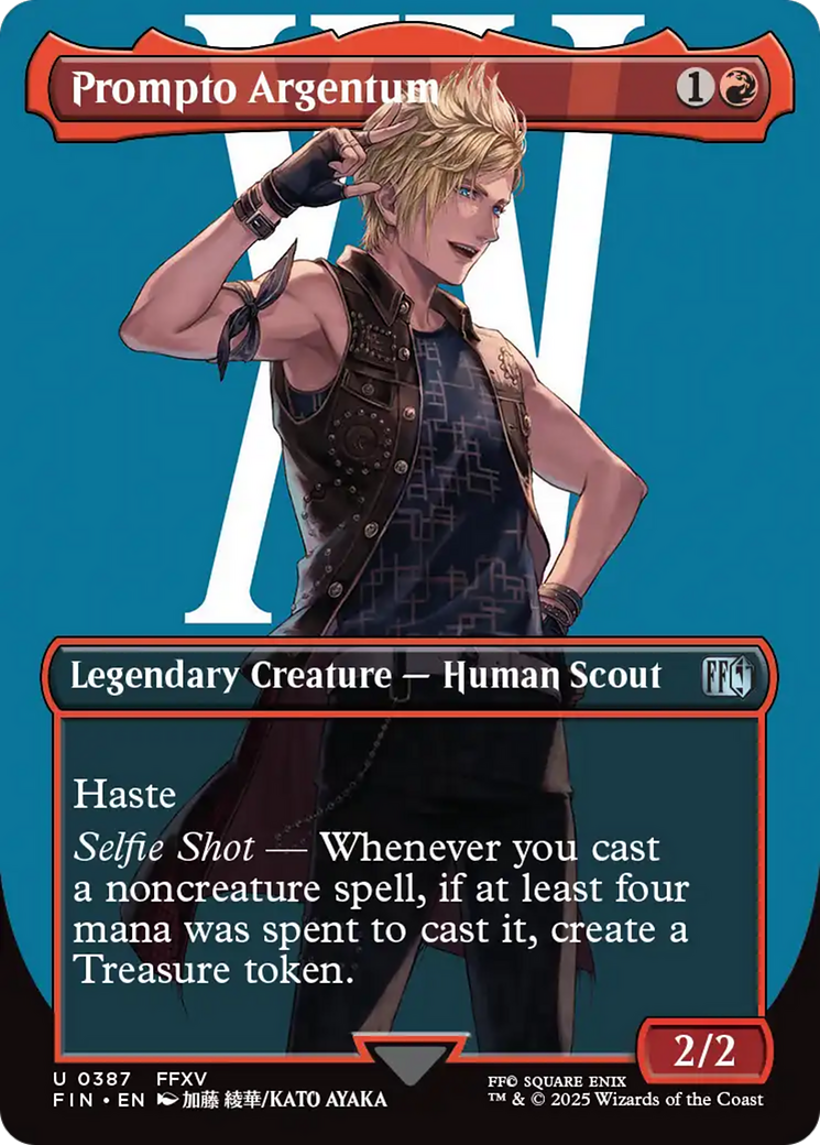 MAGIC: THE GATHERING - Prompto Argentum (Borderless) (FIN-387) - FINAL FANTASY