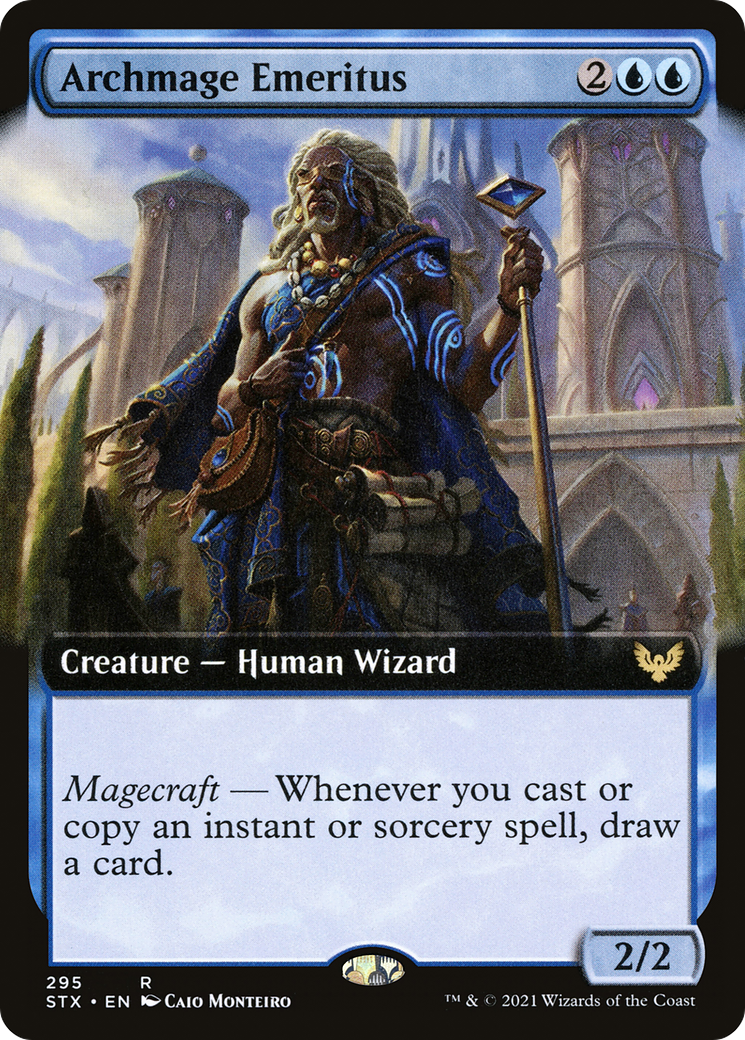 MAGIC: THE GATHERING - Archmage Emeritus (Extended Art) (STX-295) - Strixhaven: School of Mages: (Extended Art)