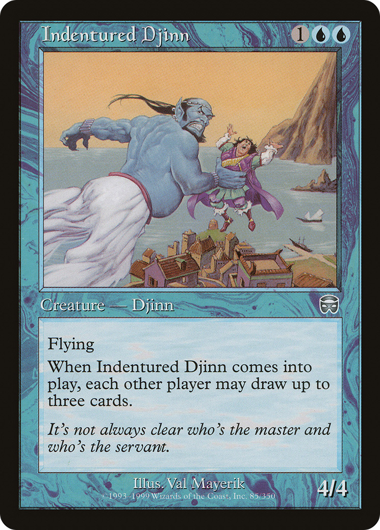 MAGIC: THE GATHERING - Indentured Djinn (MMQ-085) - Mercadian Masques Foil