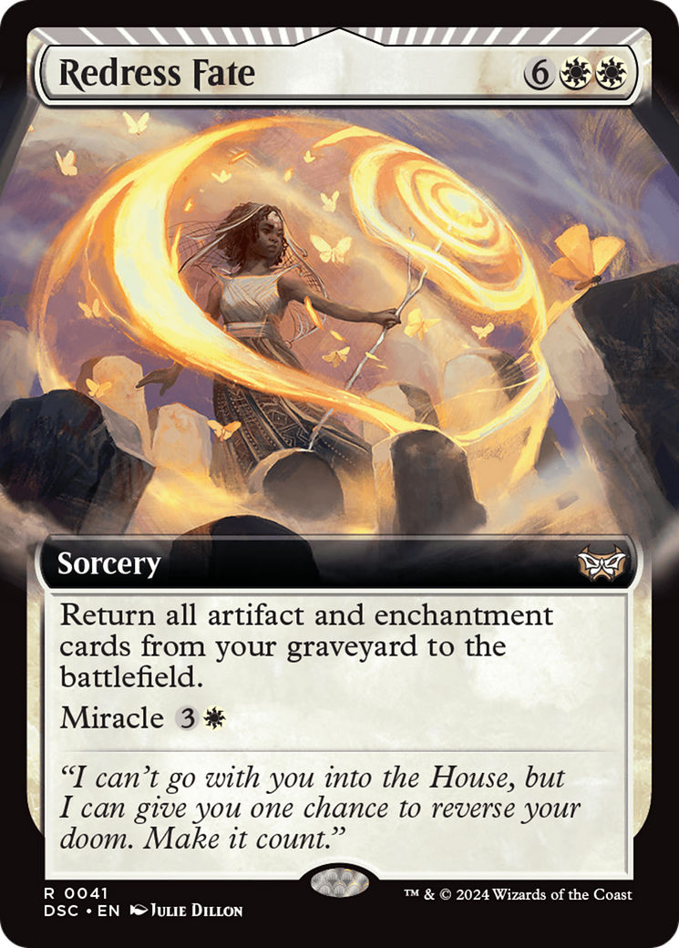 MAGIC: THE GATHERING - Redress Fate (Extended Art) (DSC-041) - Duskmourn: House of Horror Commander: (Extended Art, miracle)