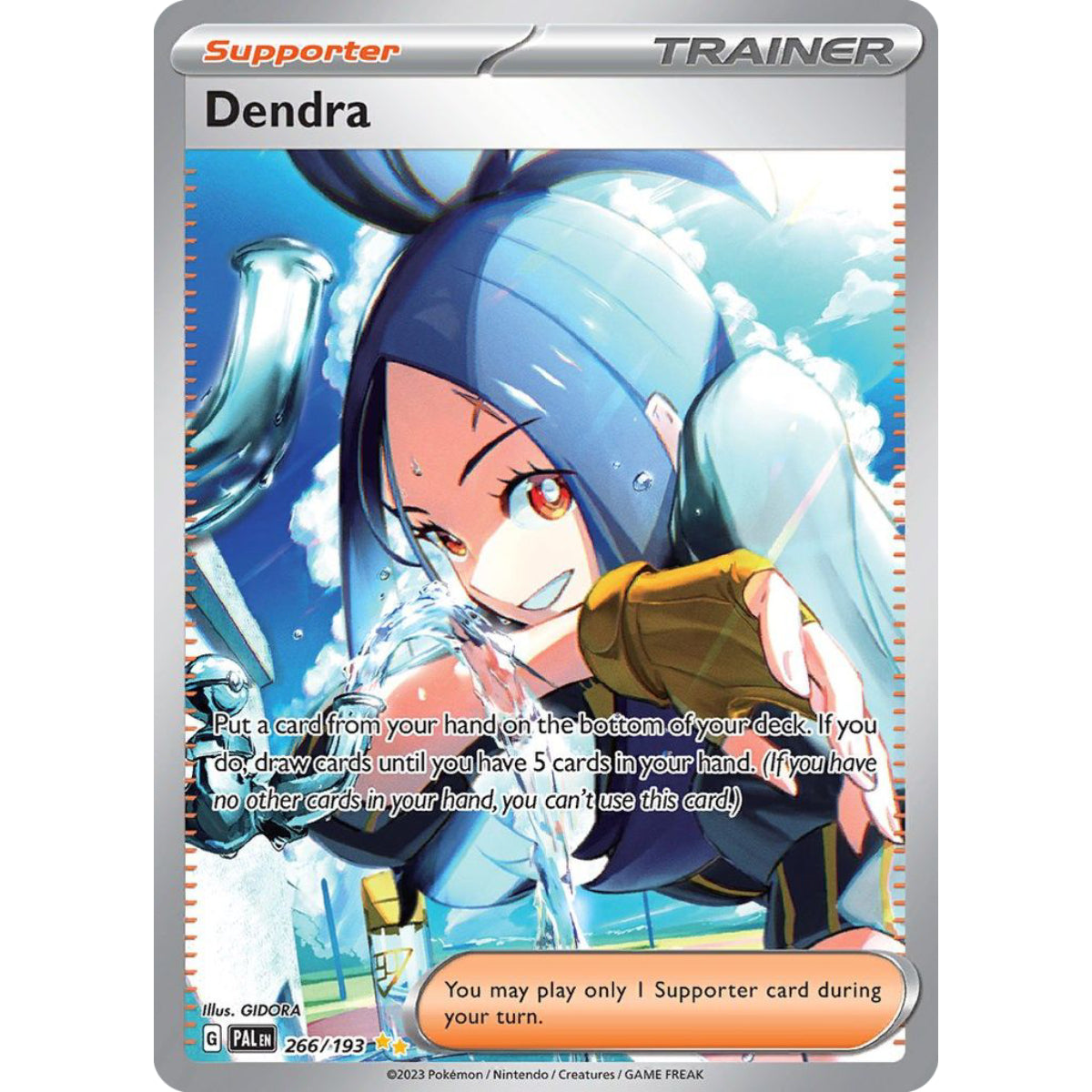 POKEMON TCG - DENDRA 266/193 PALDEA EVOLVED SPECIAL ILLUSTRATION RARE
