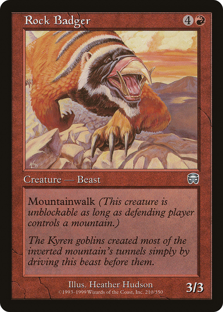 MAGIC: THE GATHERING - Rock Badger (MMQ-210) - Mercadian Masques