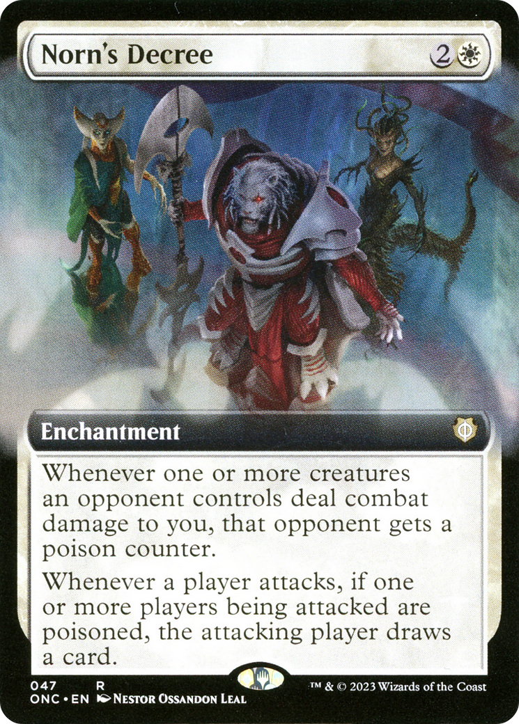 MAGIC: THE GATHERING - Norn's Decree (Extended Art) (ONC-047) - Phyrexia: All Will Be One Commander: (Extended Art)
