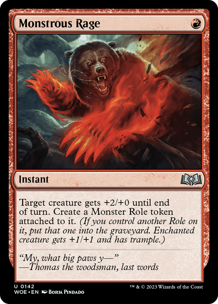 MAGIC: THE GATHERING - Monstrous Rage (WOE-142) - Wilds of Eldraine Foil