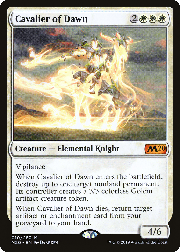 MAGIC: THE GATHERING - Cavalier of Dawn (M20-010) - Core Set 2020 Foil