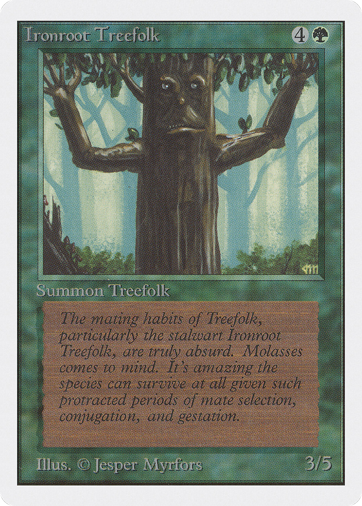 MAGIC: THE GATHERING - Ironroot Treefolk (2ED-204) - Unlimited Edition