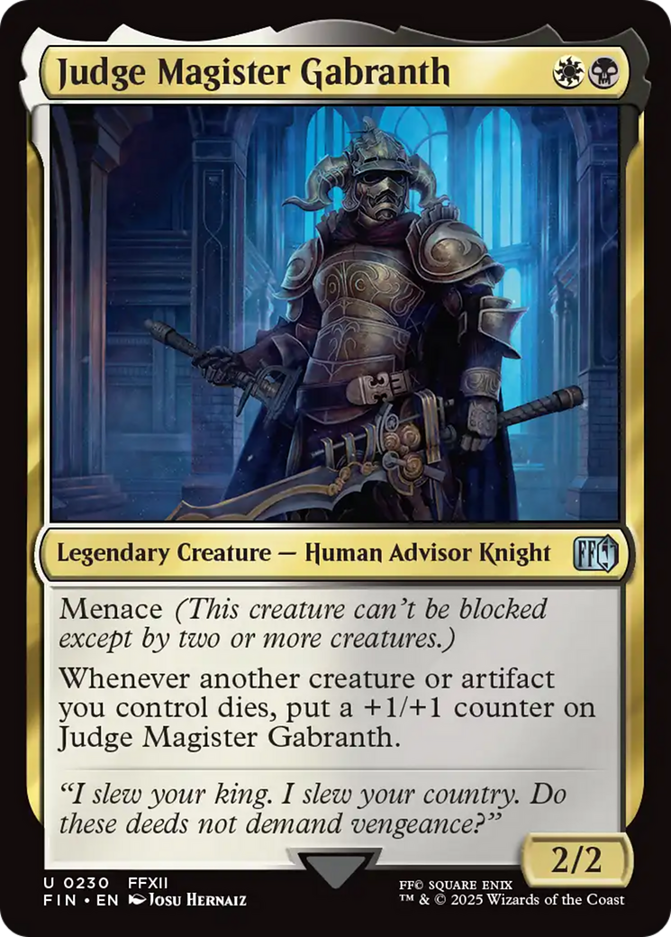 MAGIC: THE GATHERING - Judge Magister Gabranth (FIN-230) - FINAL FANTASY