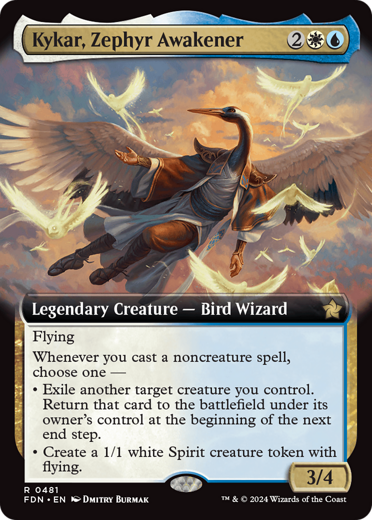 MAGIC: THE GATHERING - Kykar, Zephyr Awakener (Extended Art) (FDN-481) - Foundations: (Extended Art) Foil