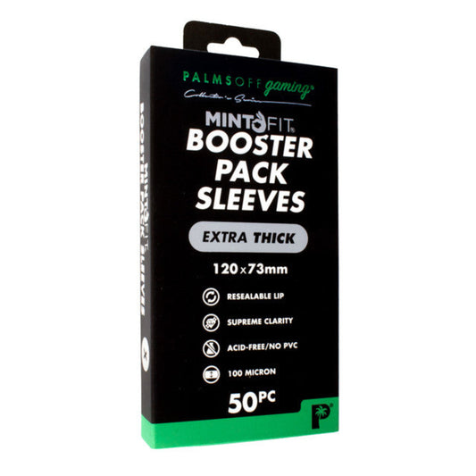 PALMS OFF - MintFit Booster Pack Sleeves - Extra Thick 50pc