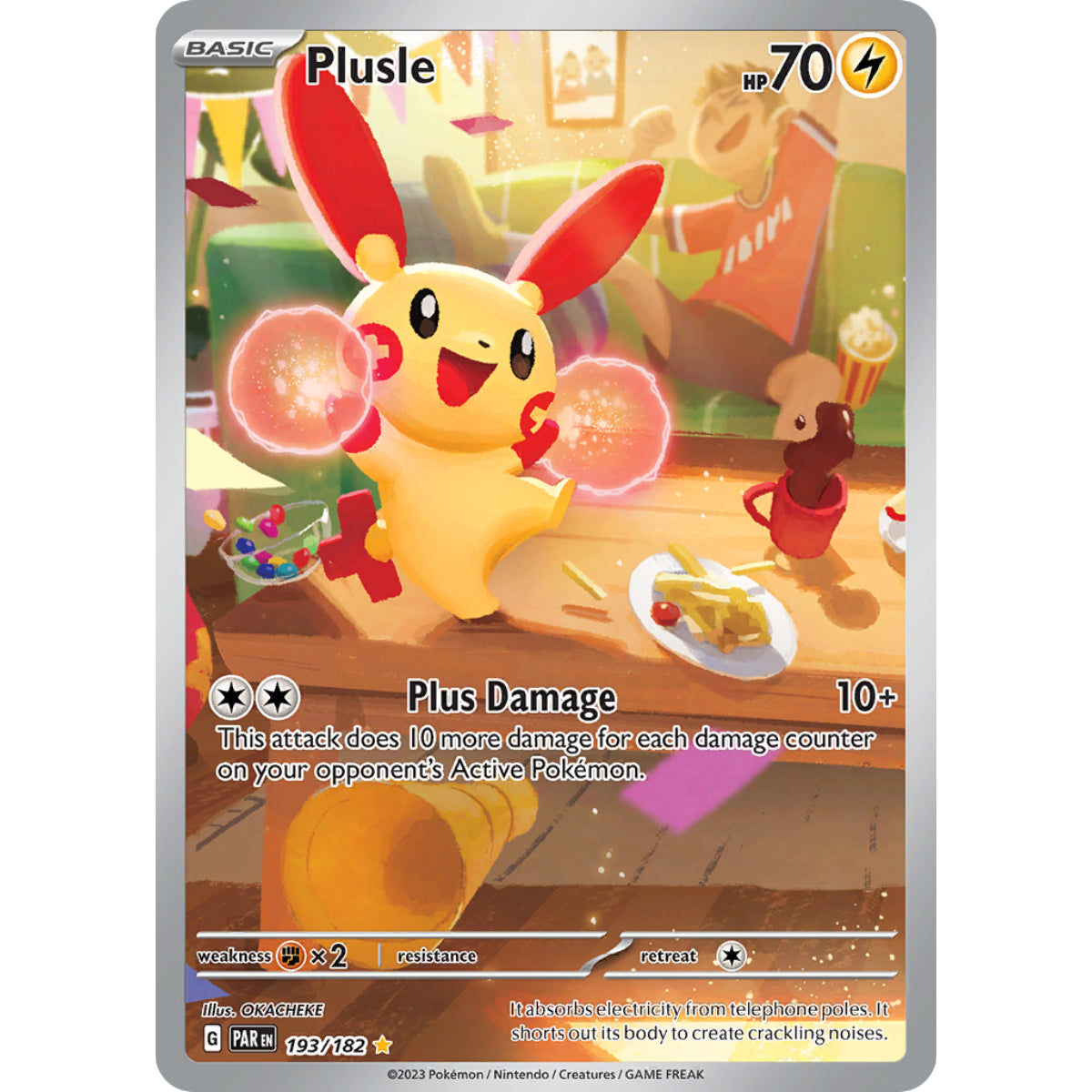 POKEMON TCG - PLUSLE 193/182 PARADOX RIFT ILLUSTRATION RARE