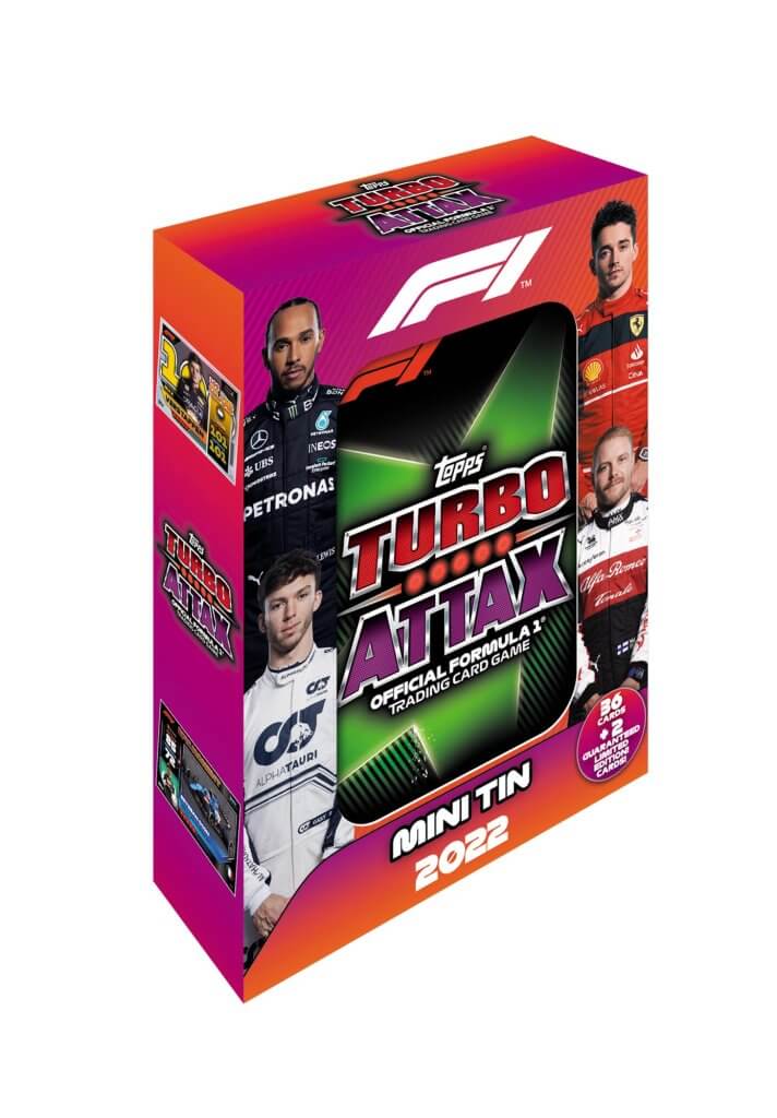 TOPPS TURBO ATTAX Formula 1 2022 Cards Mini Tins