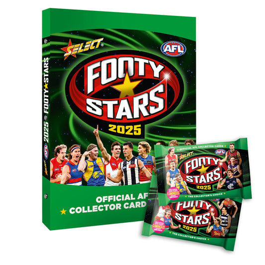 AFL - 2025 AFL Footy Stars Vinyl Album + 2 Packs Cards