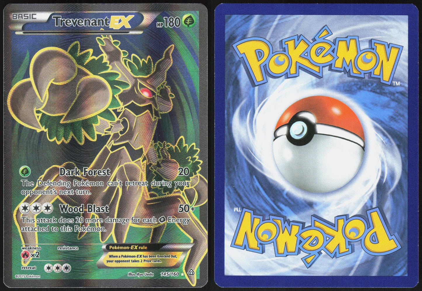 TREVENANT EX 145/160 PRIMAL CLASH POKEMON ULTRA RARE MP