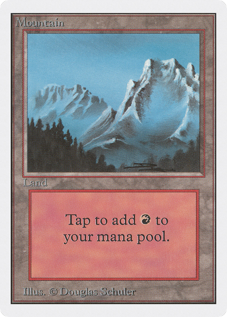 MAGIC: THE GATHERING  - Mountain (B) (2ED-298) - Unlimited Edition