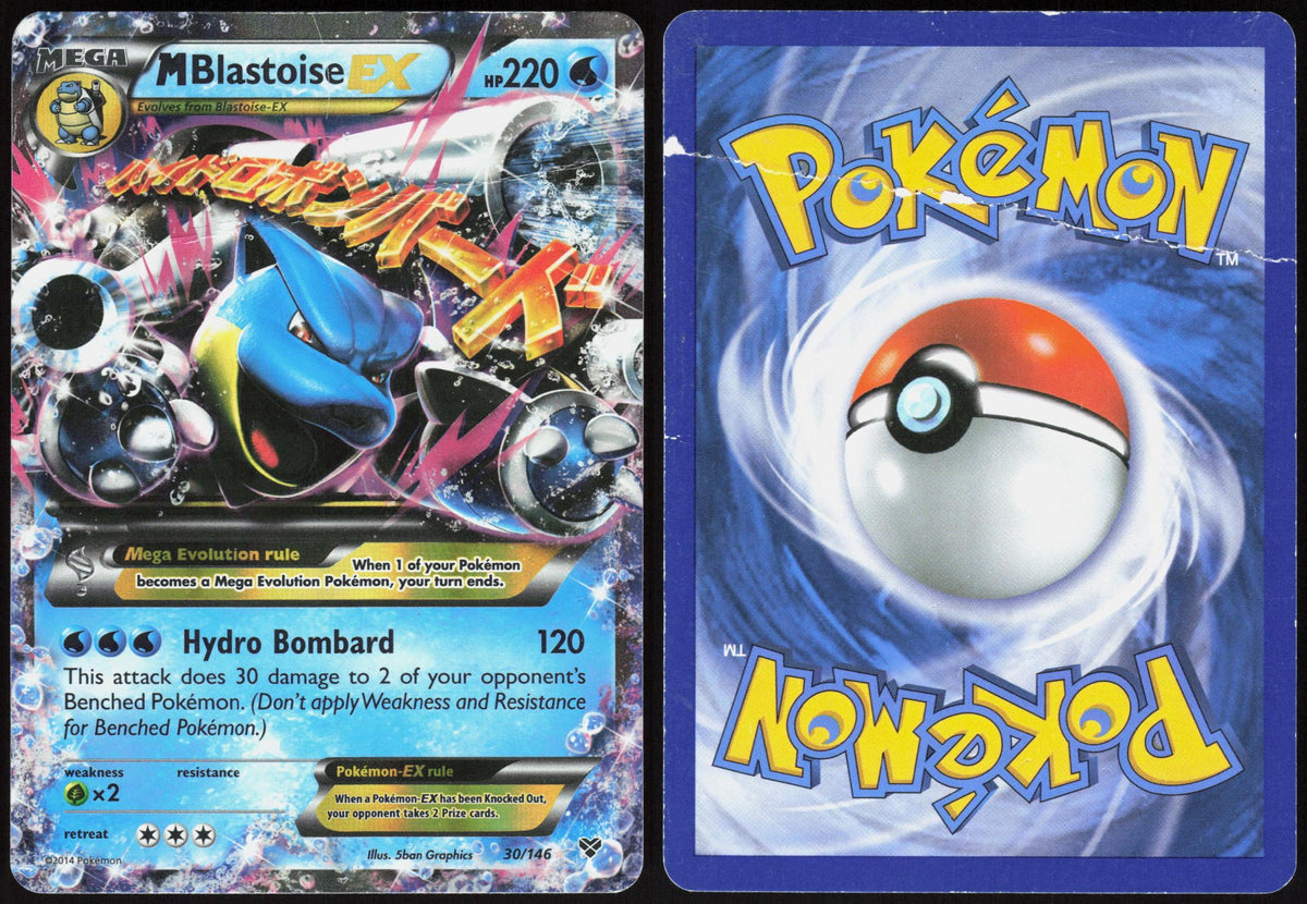 M BLASTOISE EX 30/146 XY BASE SET POKEMON EX RARE HOLO HP