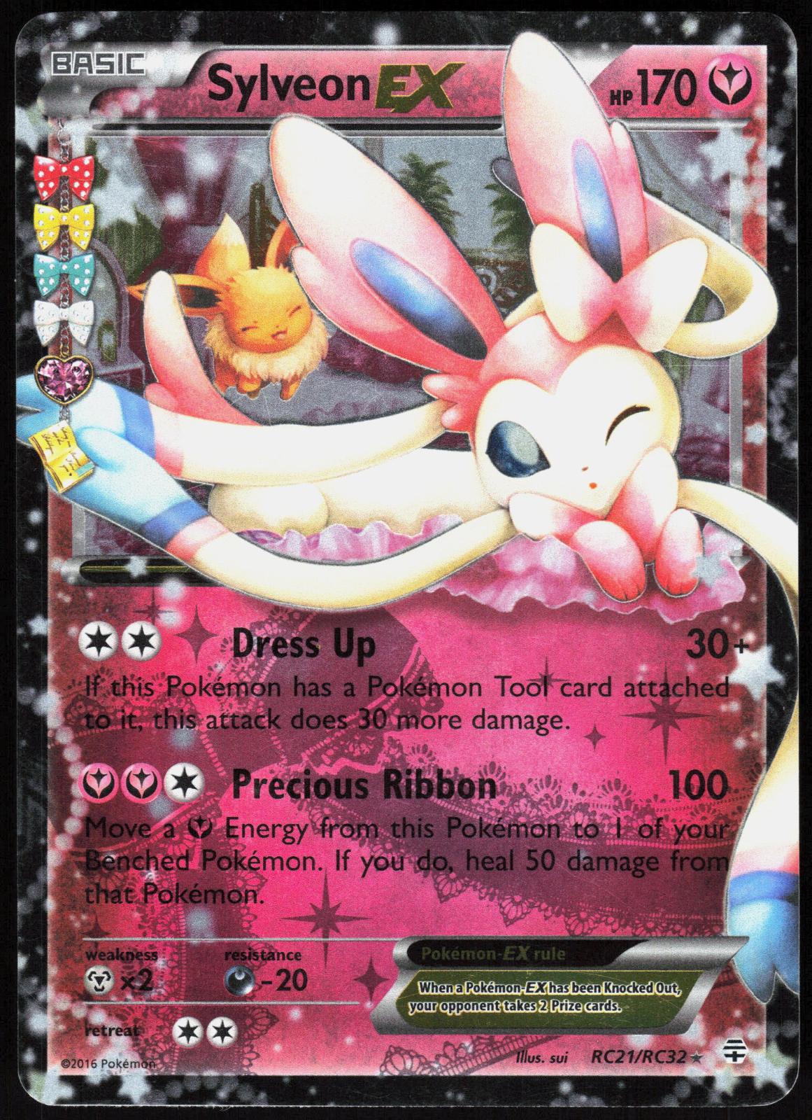 SYLVEON EX RC21/RC32 GENERATIONS POKEMON EX RARE LP