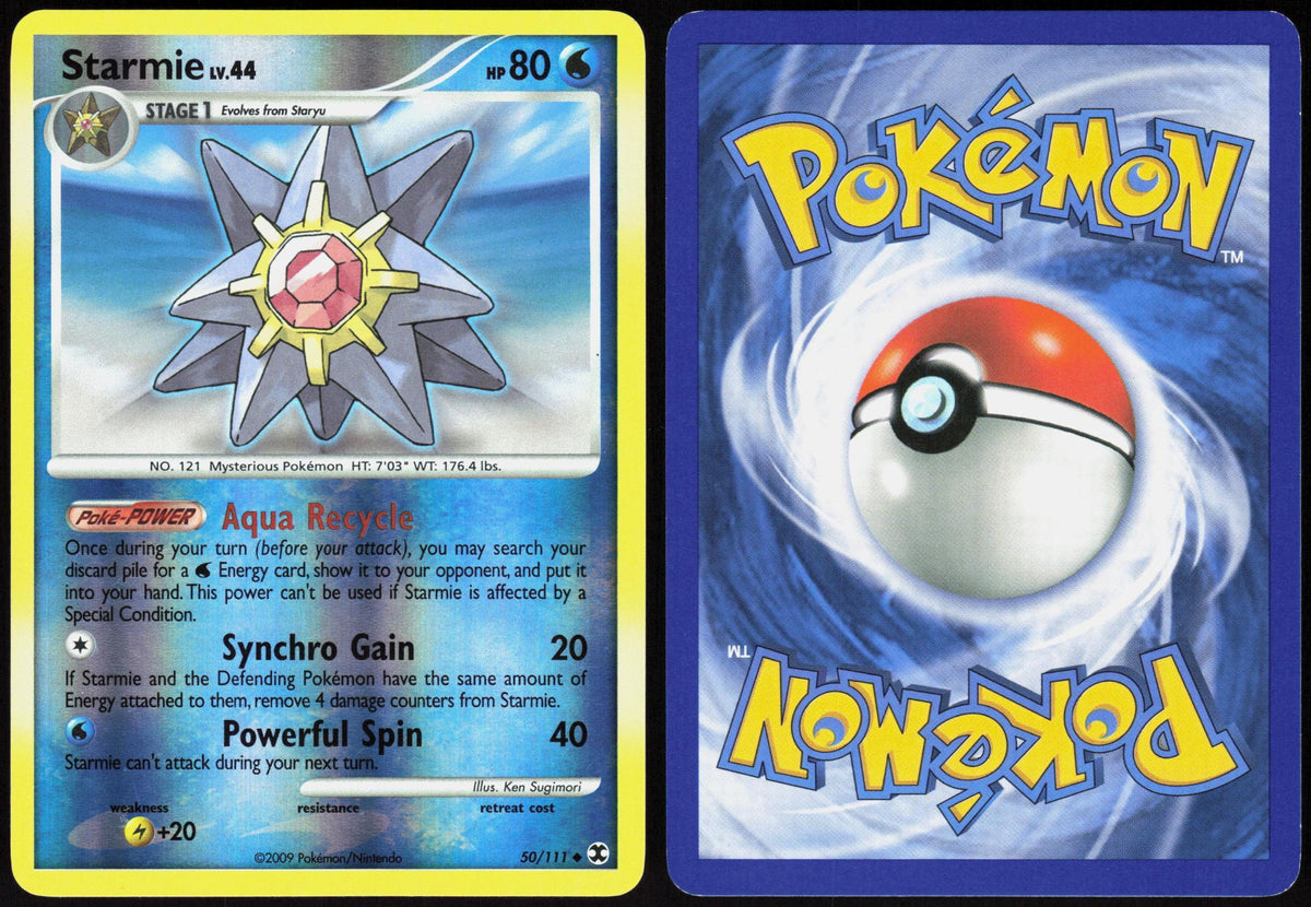 STARMIE 50/111 RISING RIVALS POKEMON UNCOMMON REVERSE HOLO LP