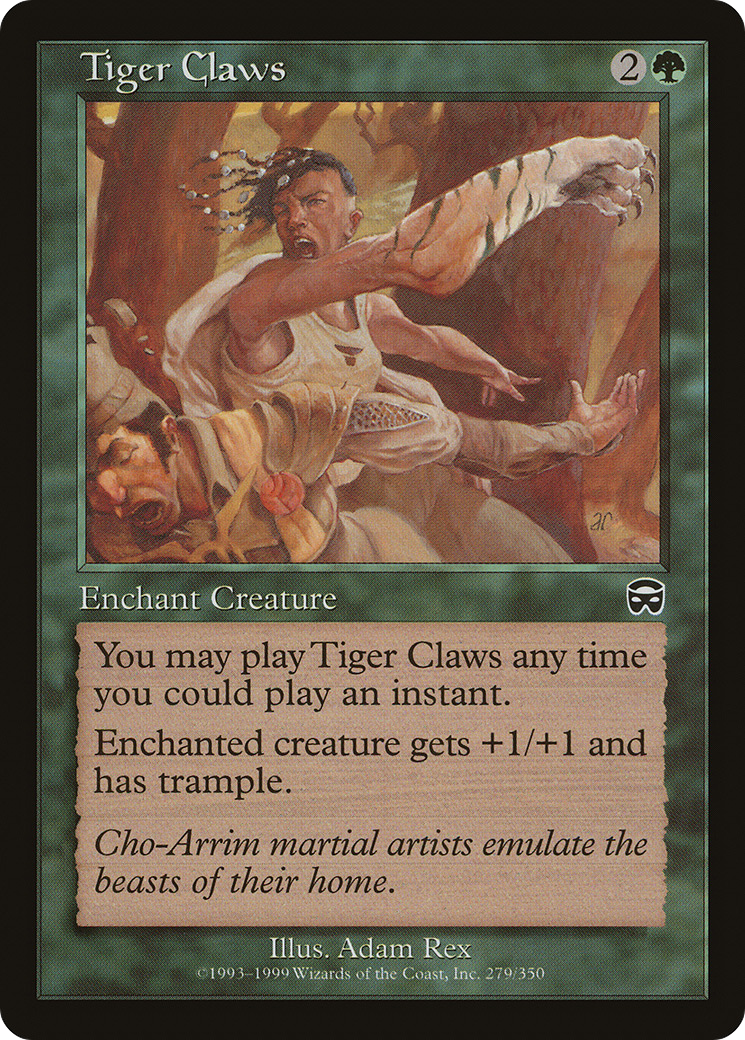 MAGIC: THE GATHERING  - Tiger Claws (MMQ-279) - Mercadian Masques Foil