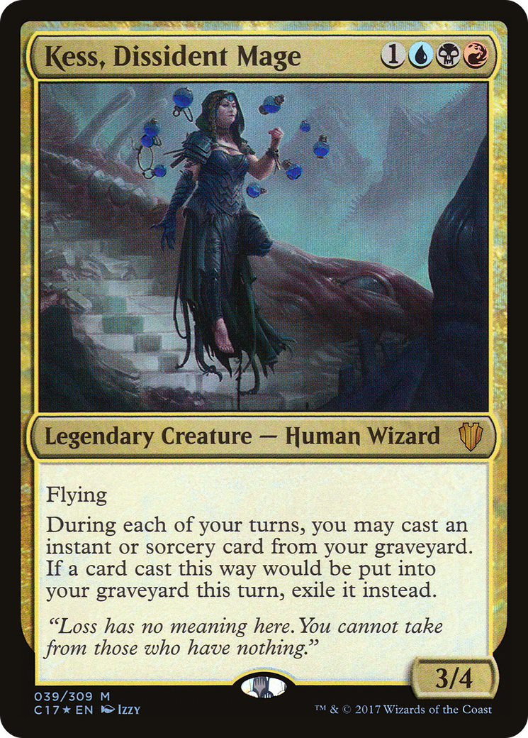 MAGIC: THE GATHERING  - Kess, Dissident Mage (C17-039) - Commander 2017 Foil