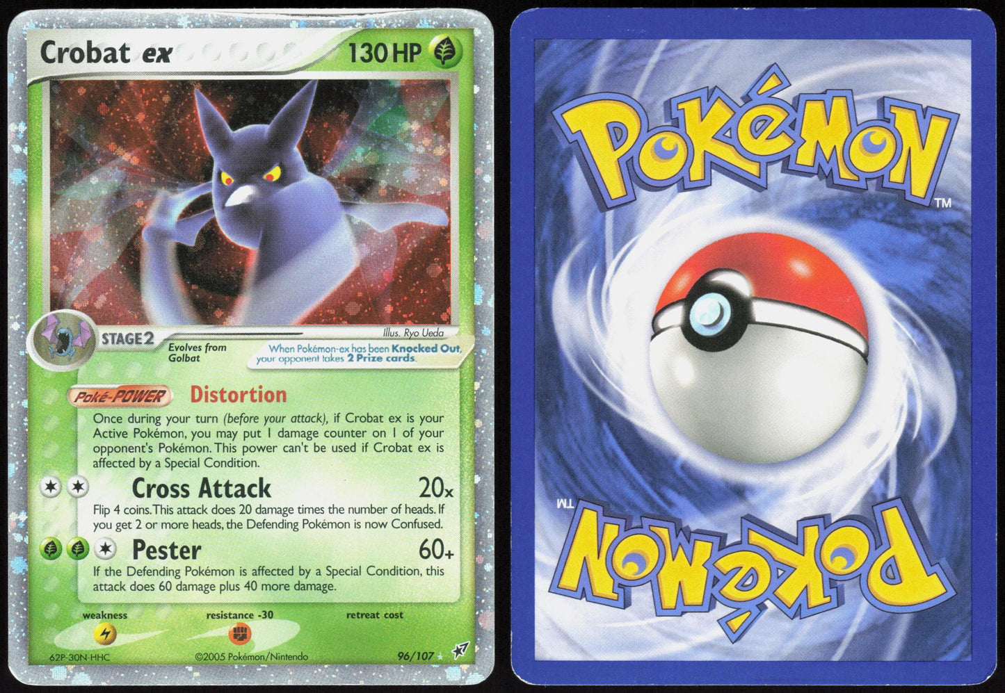 CROBAT EX 96/107 DEOXYS POKEMON EX RARE MP