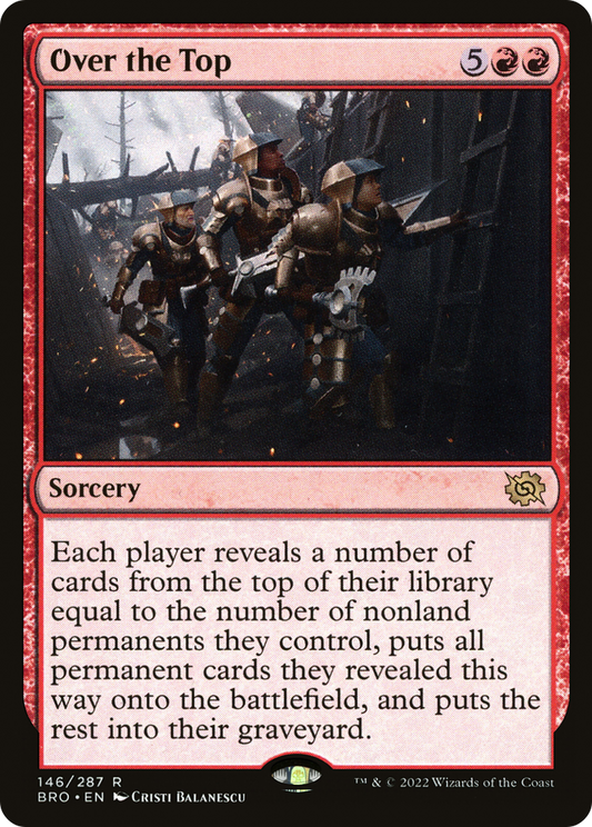 MAGIC: THE GATHERING  - Over the Top (BRO-146) - The Brothers' War Foil