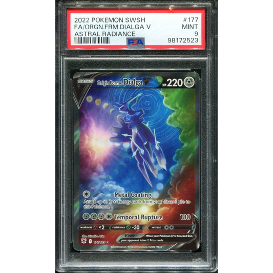 POKEMON TCG - ORIGIN FORME DIALGA V 177/189 POKEMON PSA 9 ASTRAL RADIANCE ALTERNATE ART