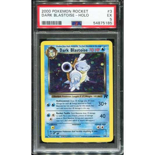 POKEMON TCG - DARK BLASTOISE 3/82 POKEMON PSA 5 TEAM ROCKET HOLO RARE