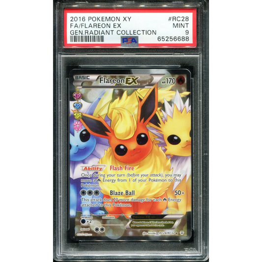 POKEMON TCG - FLAREON EX RC28/RC32 POKEMON PSA 9 GENERATIONS RADIANT COLLECTION
