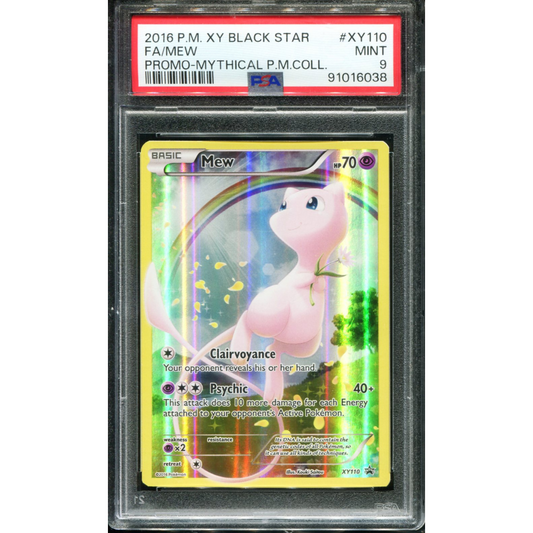 POKEMON TCG - MEW XY110 POKEMON PSA 9 MYTHICAL COLLECTION PROMO