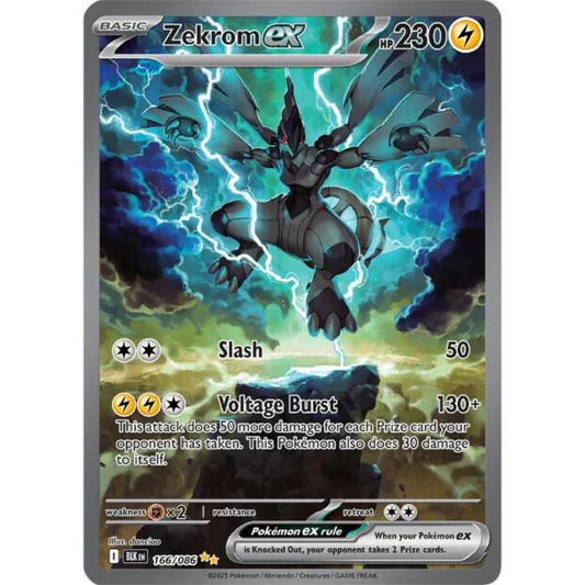 POKEMON TCG - ZEKROM EX 166/086 BLACK BOLT SPECIAL ILLUSTRATION RARE