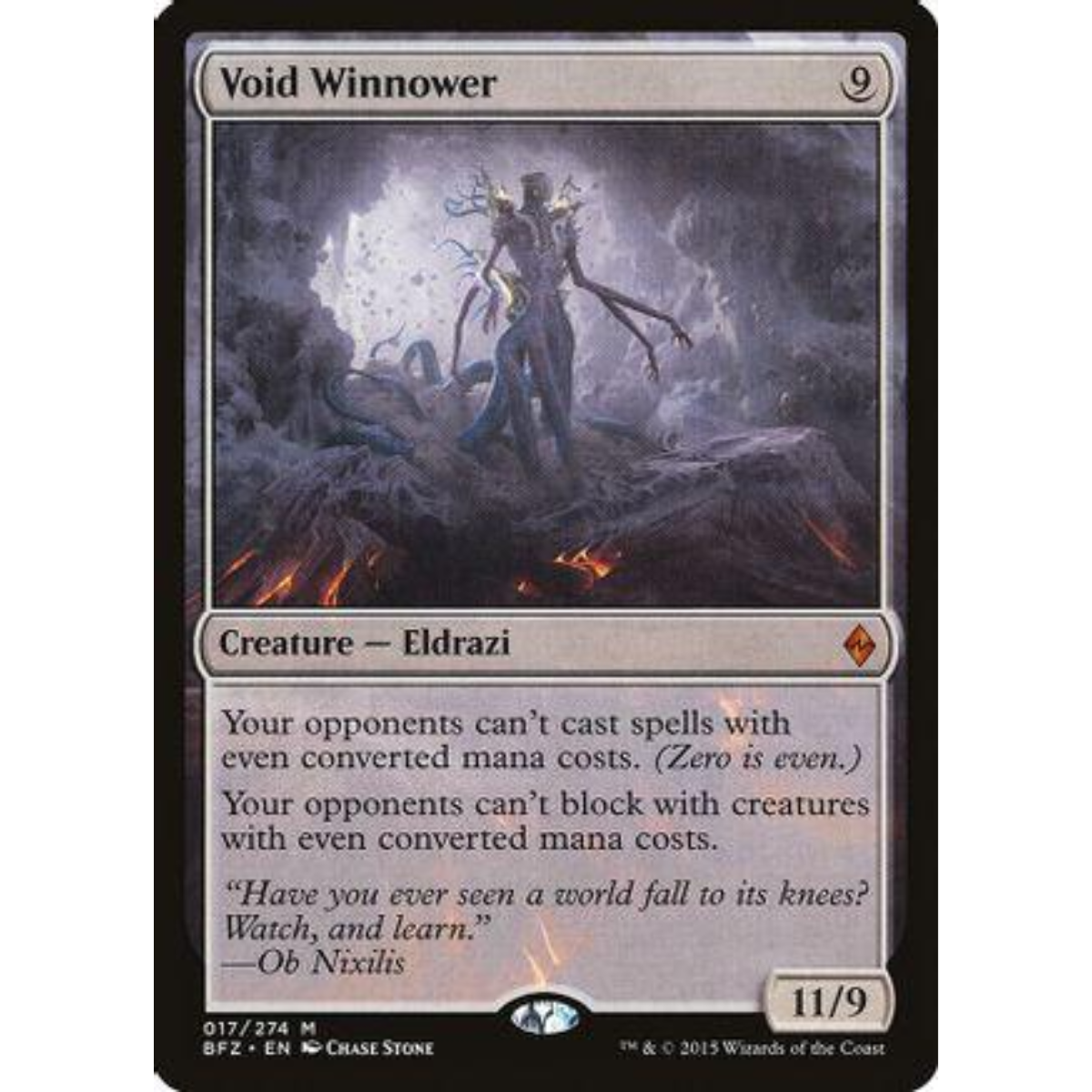 MAGIC THE GATHERING - VOID WINNOWER - BATTLE FOR ZANDIKAR