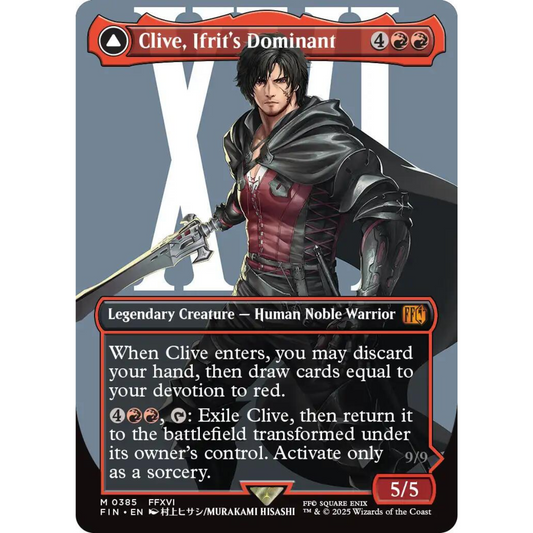 MAGIC THE GATHERING - CLIVE, IFRIT'S DOMINANAT - FINAL FANTASY - BORDERLESS FOIL