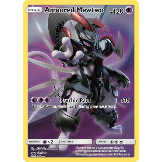 POKEMON TCG - ARMORED MEWTWO SM228 BLACK STAR PROMO HOLO (LP)