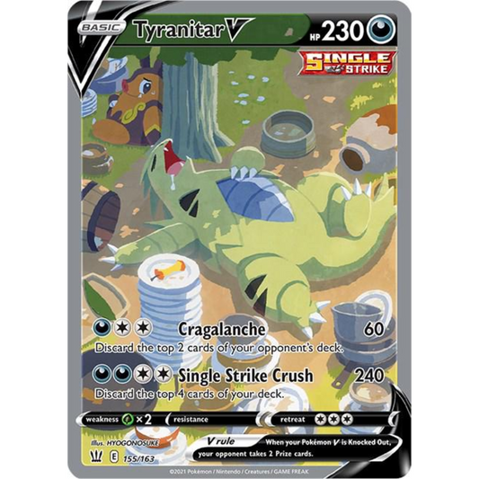 POKEMON TCG - TYRANITAR V 155/163 BATTLE STYLES ALTERNATE ART