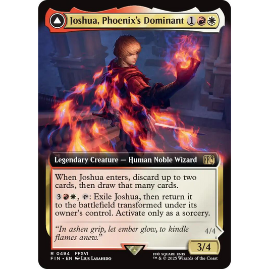MAGIC THE GATHERING - JOSHUA, PHOENIX'S DOMINANT - FINAL FANTASY - EXTENDED ART FOIL