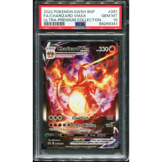 POKEMON TCG - CHARIZARD VMAX SWSH261 POKEMON PSA 10 UPC PROMO ALTERNATE ART