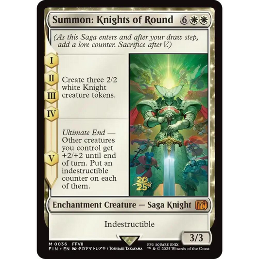 MAGIC THE GATHERING - SUMMON: KNIGHTS OF ROUND - FINAL FANTASY PROMOS - FOIL