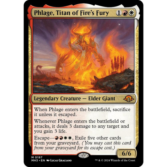 MAGIC THE GATHERING - PHLAGE, TITAN OF FIRE'S FURY - MODERN HORIZONS 3 - FOIL
