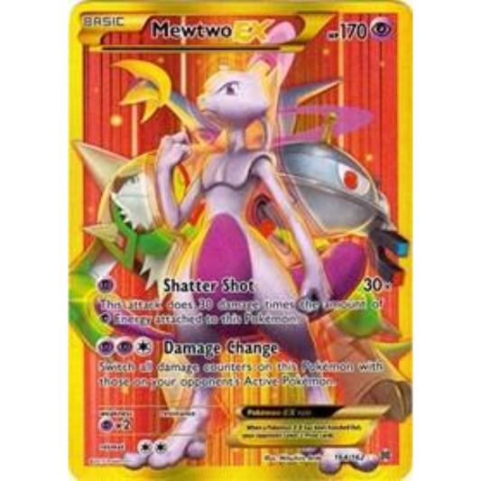 POKEMON TCG - MEWTWO EX 164/162 XY BREAKTHROUGH SECRET RARE (MP)