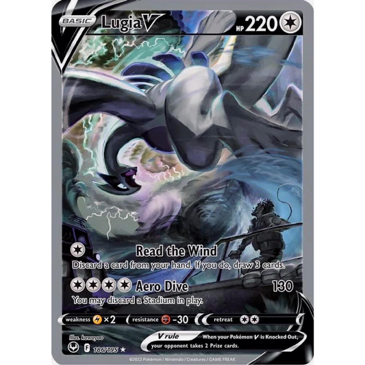 POKEMON TCG - LUGIA V 186/195 SILVER TEMPEST ALTERNATE ART