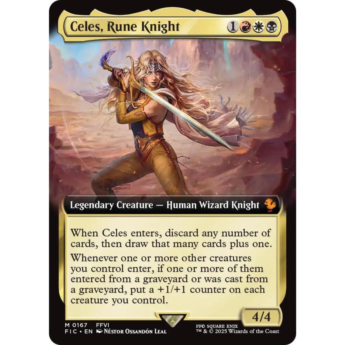 MAGIC THE GATHERING - CELES, RUNE KNIGHT - FINAL FANTASY COMMANDERS - FOIL