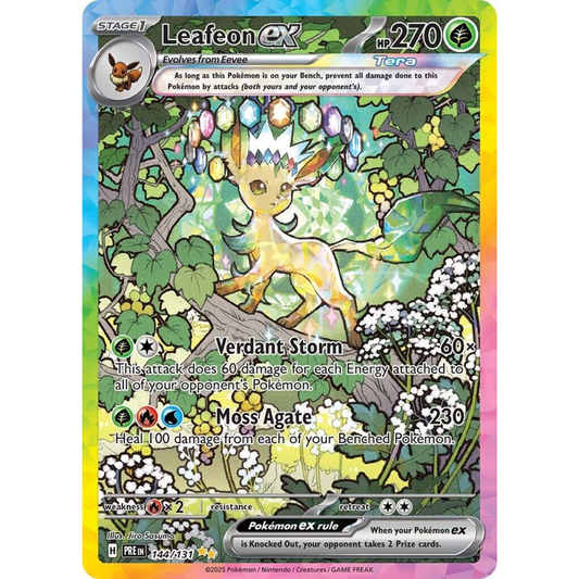 POKEMON TCG - LEAFEON EX 144/131 PRISMATIC EVOLUTIONS SPECIAL ILLUSTRATION RARE
